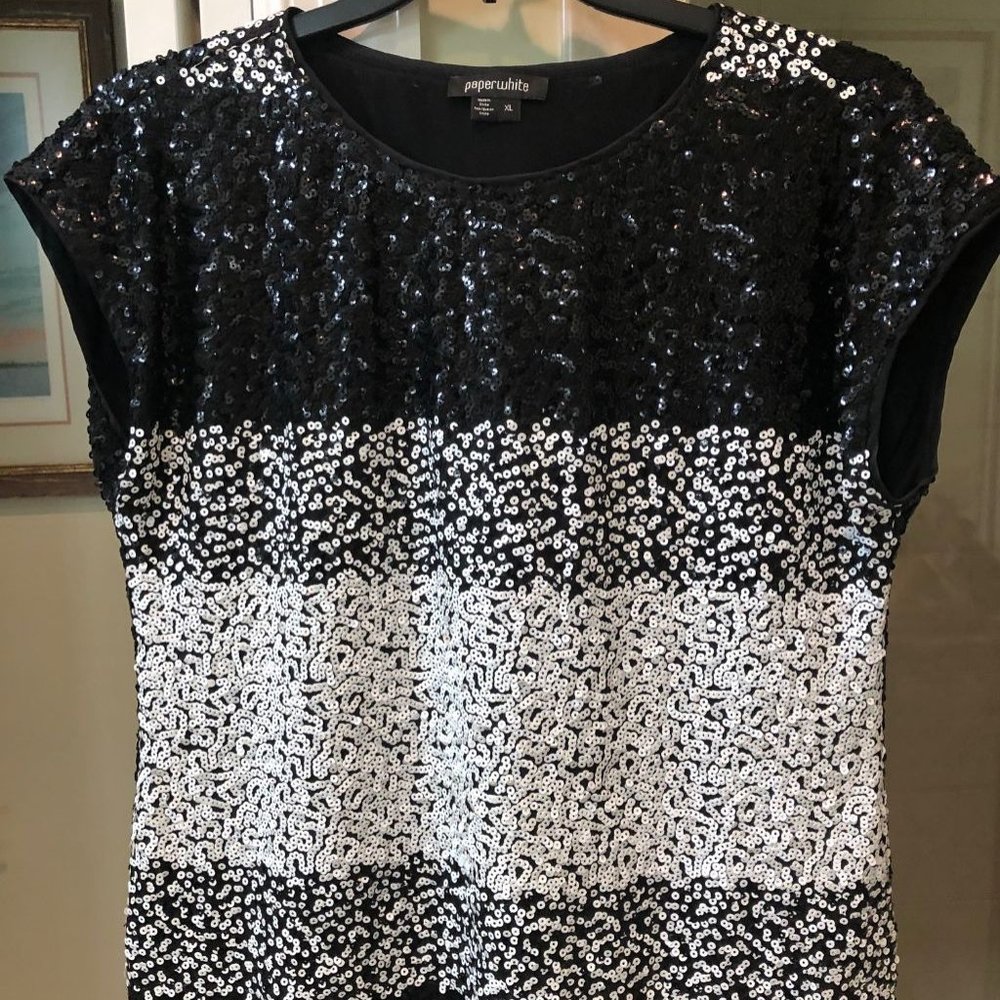 Sequined, lined women's top